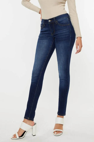 Kancan Mid Rise Gradient Skinny Jeans - Just Believe Boutique