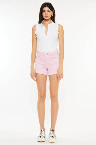 Kancan Raw Hem High Waist Denim Shorts - Just Believe Boutique
