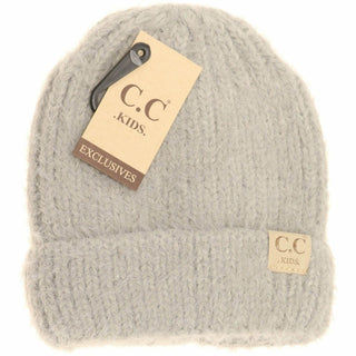 Kids Fuzzy Solid Beanie- C.C - Just Believe Boutique