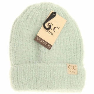Kids Fuzzy Solid Beanie- C.C - Just Believe Boutique