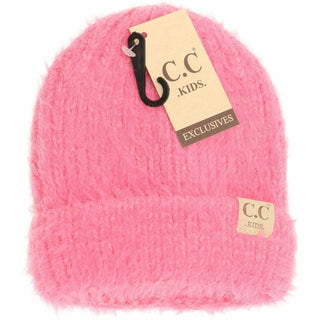Kids Fuzzy Solid Beanie- C.C - Just Believe Boutique