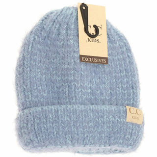 Kids Fuzzy Solid Beanie- C.C - Just Believe Boutique