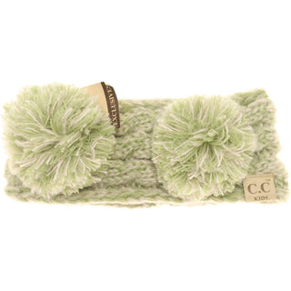 KIDS Multi-tone Double Pom Head Wrap - Just Believe Boutique