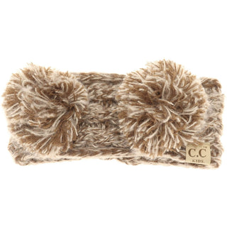 KIDS Multi-tone Double Pom Head Wrap - Just Believe Boutique