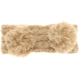 KIDS Multi-tone Double Pom Head Wrap - Just Believe Boutique
