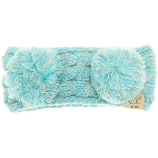 KIDS Multi-tone Double Pom Head Wrap - Just Believe Boutique