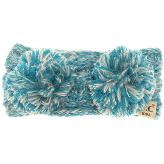 KIDS Multi-tone Double Pom Head Wrap - Just Believe Boutique