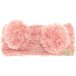 KIDS Multi-tone Double Pom Head Wrap - Just Believe Boutique