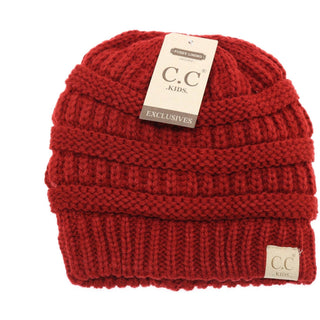 Kids Solid Fuzzy Lined CC Beanie - Just Believe Boutique