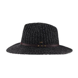 Knit C.C Fedora Hat with Leather Band - Just Believe Boutique