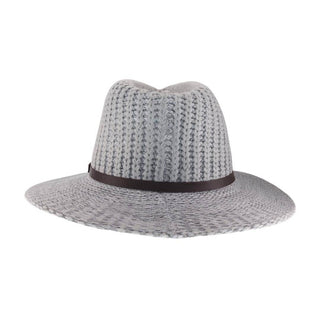 Knit C.C Fedora Hat with Leather Band - Just Believe Boutique
