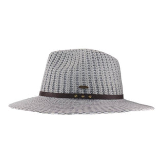 Knit C.C Fedora Hat with Leather Band - Just Believe Boutique