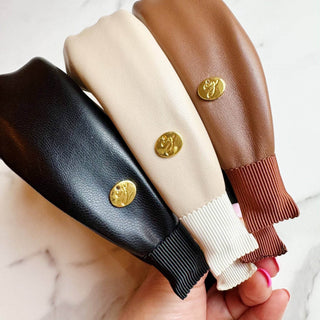 Leather Better Knotted Headband: Brown - Just Believe Boutique