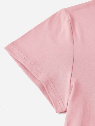 Letter Graphic Round Neck Short Sleeve T-Shirt - Just Believe Boutique