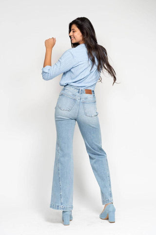 Light Indigo High Waist Denim JB - Just Believe Boutique