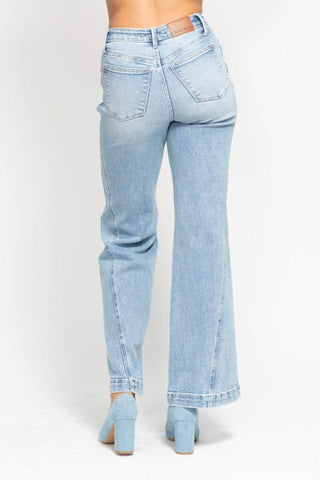 Light Indigo High Waist Denim JB - Just Believe Boutique