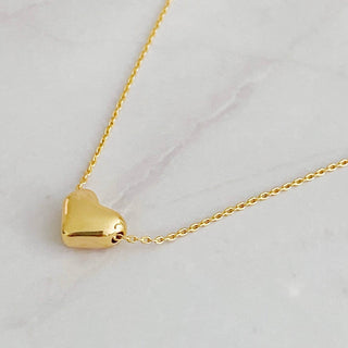 Love Bean Heart Necklace: Silver - Just Believe Boutique