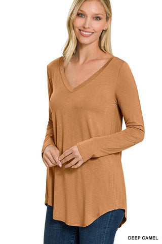 Luxe Rayon Long-Sleeve Top* - Just Believe Boutique