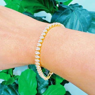 Marquise Cut Sparkle Tennis Bracelet - Just Believe Boutique