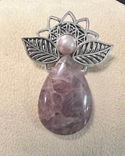 Medium Angel Brooch - Purple Stone - Just Believe Boutique
