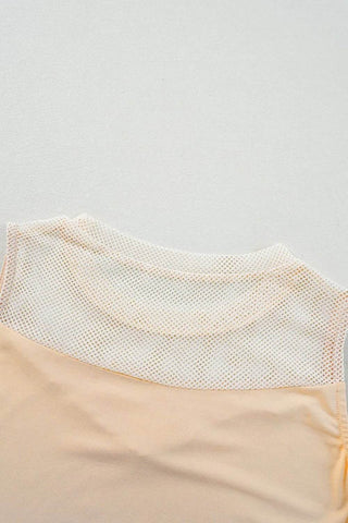 Mesh Patchwork Crew Neck Tank - Just Believe Boutique