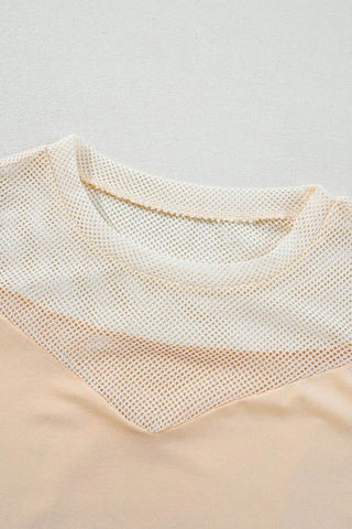 Mesh Patchwork Crew Neck Tank - Just Believe Boutique