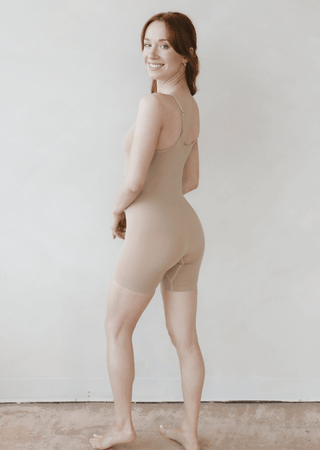 Mid-Thigh Sculpting Shapewear: Tan / Regular - Just Believe Boutique