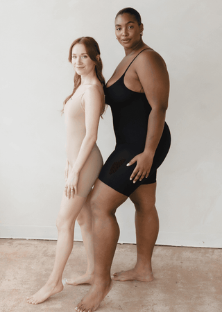 Mid-Thigh Sculpting Shapewear: Tan / Regular - Just Believe Boutique