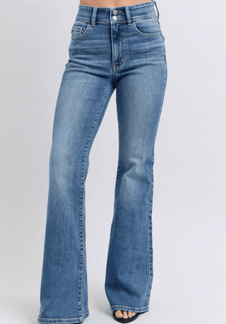 Mid Wash Flare Judy Blues - Just Believe Boutique