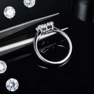 Moissanite 925 Sterling Silver Heart Ring - Just Believe Boutique