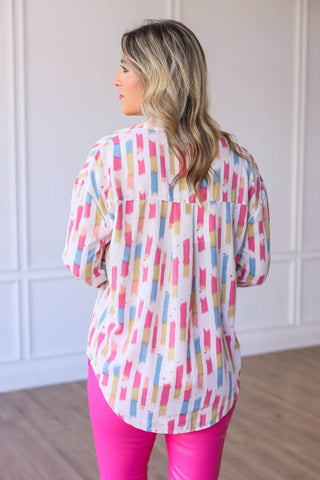 Mrs. Frizzle Button Down - Just Believe Boutique