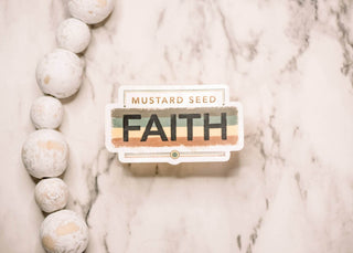 Mustard Seed Faith Clear, Vinyl Sticker, 3x3 in. - Just Believe Boutique