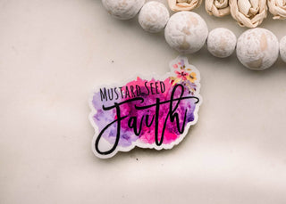 Mustard Seed Faith Vinyl Sticker, 3x3 in - Just Believe Boutique