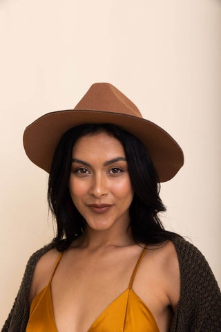Pinched Front Western Style Hat: Black - Just Believe Boutique