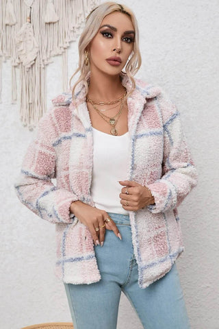 Pink plaid Shacket - Just Believe Boutique