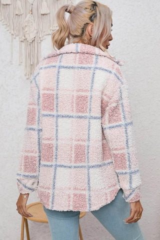 Pink plaid Shacket - Just Believe Boutique