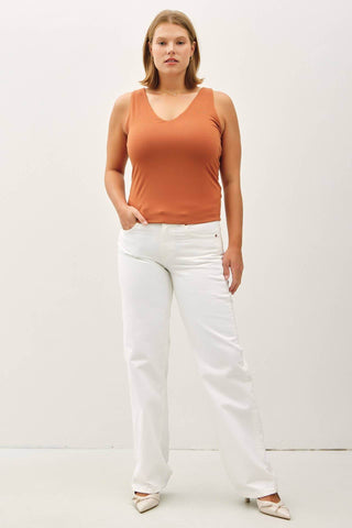 Plus size full length double lined tank - Just Believe Boutique