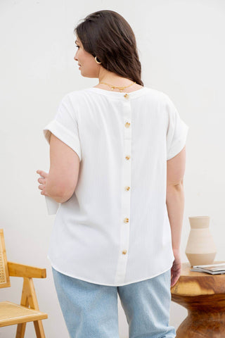 PLUS FLORAL EYELET LACE TOP: BLUE - Just Believe Boutique