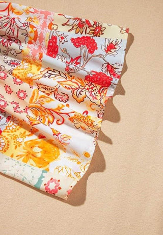 Printed Round Neck Flutter Sleeve Blouse - Just Believe Boutique