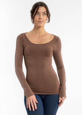 Reversible Long Sleeve: Chocolate - Just Believe Boutique