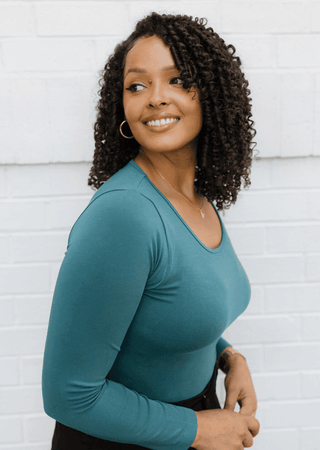 Reversible Long Sleeve - Curvy Fit: Black - Just Believe Boutique