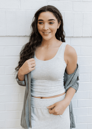 Reversible Tank : Neutral Grey / Long - Just Believe Boutique