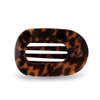 Round Flat Hair Clip | Medium | Tortoise - Just Believe Boutique