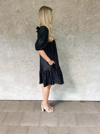 Satin Stretch Dresses - Just Believe Boutique