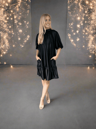 Satin Stretch Dresses - Just Believe Boutique