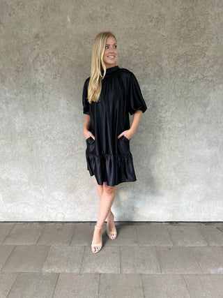 Satin Stretch Dresses - Just Believe Boutique