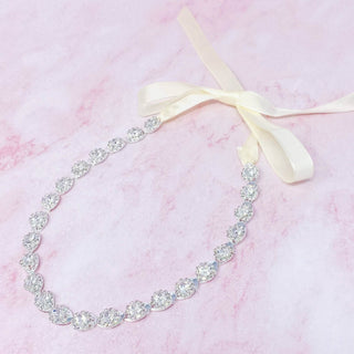 Shines On The Sash Headband: Silver - Just Believe Boutique