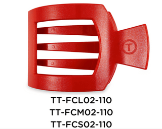 Sparkle Red Small Flat Square Hair Clip - Just Believe Boutique