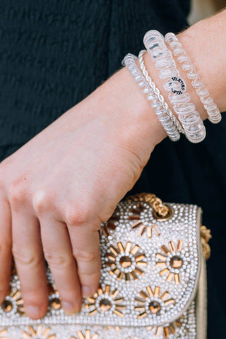 Spiral Hair Coils | Large | Silver Slay Hair Ties - Just Believe Boutique