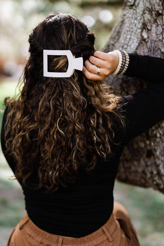 Square Flat Hair Clip | Large | Toasted - Just Believe Boutique